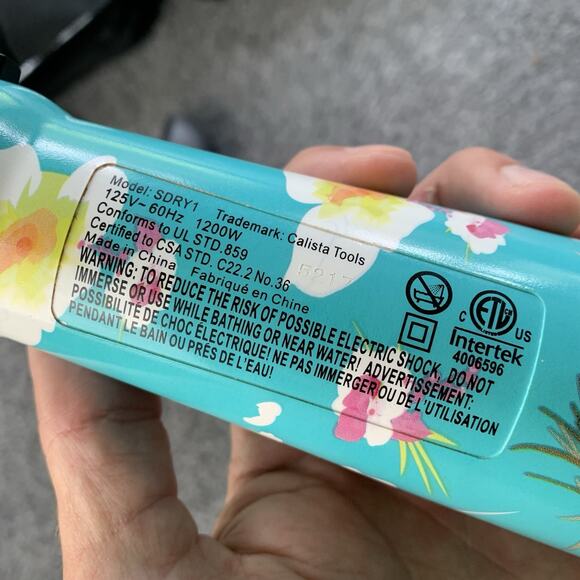 Calista Tools Style Brush Hair Dryer SDRY1 Floral 2 in 1 (Complete Set) - Tested - Picture 12 of 15